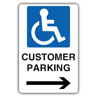 Customer Parking - Mandatory Disabled - Arrow Right