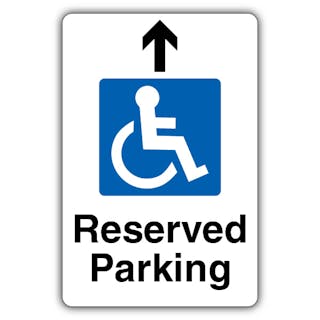 Reserved Parking - Mandatory Disabled - Arrow Up
