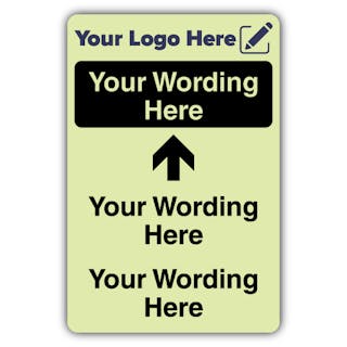 Wayfinding Dual Black - Portrait - Your Logo Here