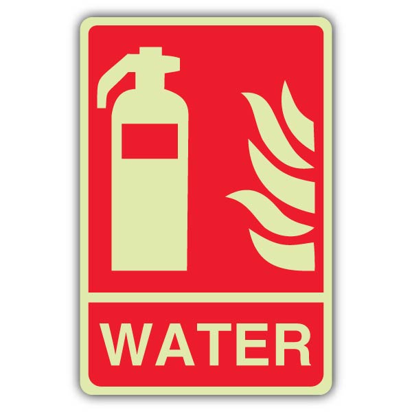 Water Extiguers Sign Photoluminescent Water Fire Extinguishers Sign | YourGlowSign
