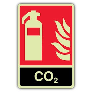 Photoluminescent General CO2 Fire Extinguisher