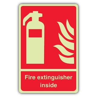 Photoluminescent Fire Extinguisher Inside