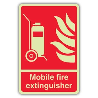 Photoluminescent Mobile Fire Extinguisher