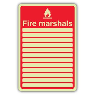 Photoluminescent Fire Marshals 