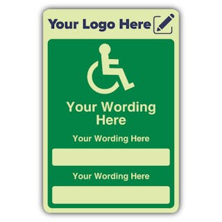 Disabled Evacuation Plan - Portrait - Your Logo Here