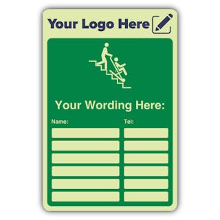 Disabled Evacuation Officers - Portrait - Your Logo Here