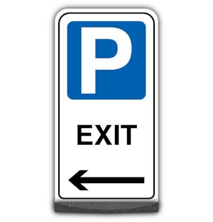 Freestanding Sign - Exit - Arrow Left