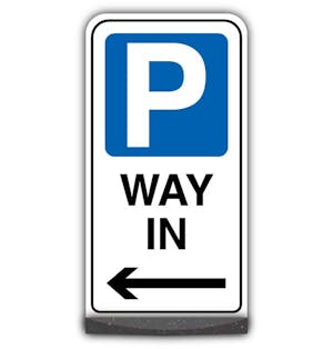 Freestanding Sign - Way In - Arrow Left