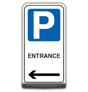 Freestanding Sign - Entrance - Arrow Left