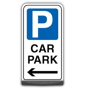Freestanding Sign - Car Park - Arrow Left