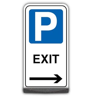 Freestanding Sign - Exit - Arrow Right
