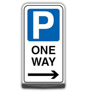 Freestanding Sign - One Way - Arrow Right