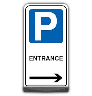 Freestanding Sign - Entrance - Arrow Right