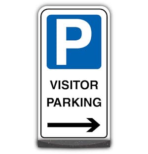 Freestanding Sign - Visitor Parking - Arrow Right