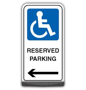 Freestanding Sign - Reserved Parking - Arrow Left