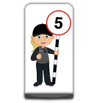 Security Guard Flat Panel Pavement Sign - Grace - 5 mph