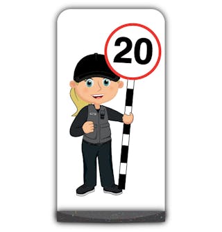 Security Guard Flat Panel Pavement Sign - Grace - 20 mph