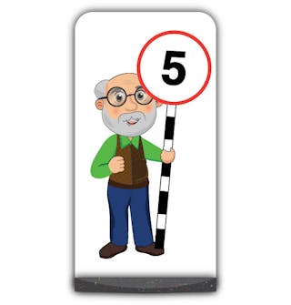 Senior Citizen Flat Panel Pavement Sign - Cyril - 5 mph