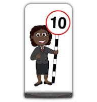 Teacher Flat Panel Pavement Sign - Ms Simmons - 10 mph