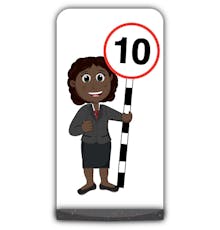 Teacher Flat Panel Pavement Sign - Ms Simmons - 10 mph