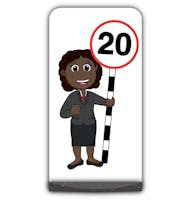 Teacher Flat Panel Pavement Sign - Ms Simmons - 20 mph