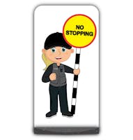Security Guard Flat Panel Pavement Sign - Grace - No Stopping