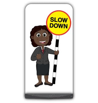Teacher Flat Panel Pavement Sign - Ms Simmons - Slow Down