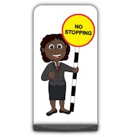 Teacher Flat Panel Pavement Sign - Ms Simmons - No Stopping