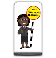 Teacher Flat Panel Pavement Sign - Ms Simmons - Don't Park Near Our Gate