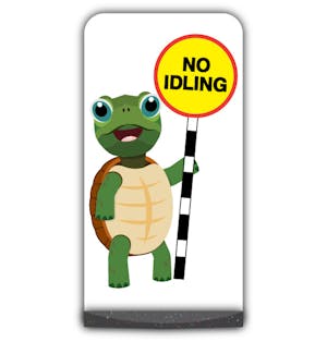 Animal Flat Panel Pavement Sign - Turtle - No Idling