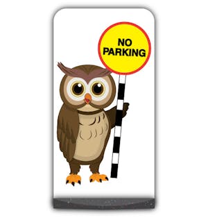 Animal Flat Panel Pavement Sign - Owl - No Parking