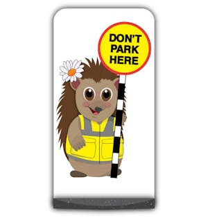 Animal Flat Panel Pavement Sign - Hedgehog - Don't Park Here