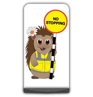 Animal Flat Panel Pavement Sign - Hedgehog - No Stopping