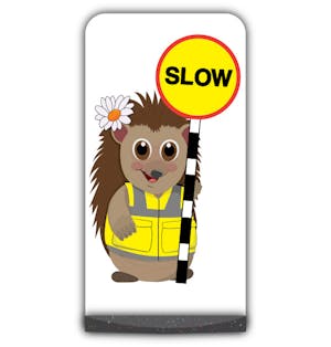Animal Flat Panel Pavement Sign - Hedgehog - Slow
