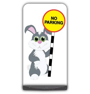 Animal Flat Panel Pavement Sign - Rabbit - No Parking