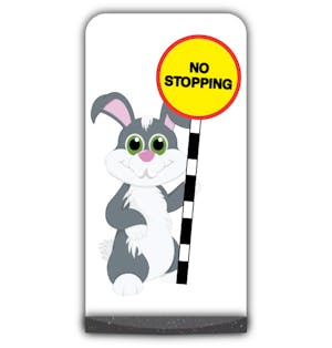 Animal Flat Panel Pavement Sign - Rabbit - No Stopping