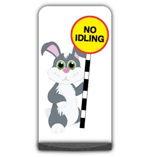 Animal Flat Panel Pavement Sign - Rabbit - No Idling