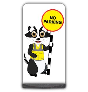 Animal Flat Panel Pavement Sign - Badger - No Parking