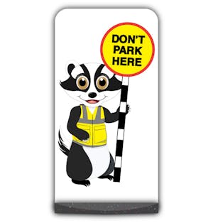 Animal Flat Panel Pavement Sign - Badger - Don't Park Here