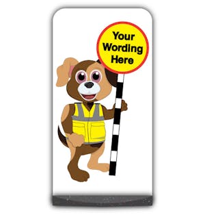 Custom Animal Flat Panel Pavement Sign - Dog - Your Wording Here
