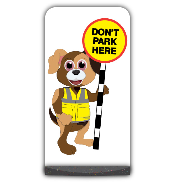 Dog Block Sign Dog Flat Panel Pavement Sign – Don’t Park