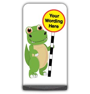Custom Animal Flat Panel Pavement Sign - Dinosaur - Your Wording Here