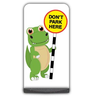 Animal Flat Panel Pavement Sign - Dinosaur - Don't Park Here