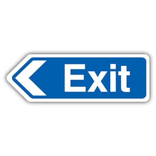Exit Arrow Left - Shaped Sign