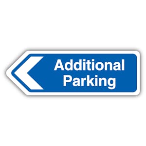 Additional Parking Arrow Left - Shaped Sign
