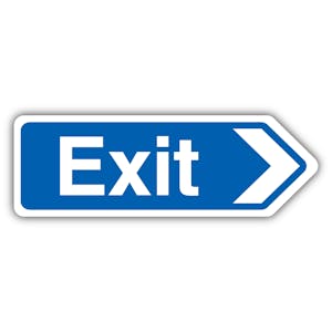 Exit Arrow Right - Shaped Sign