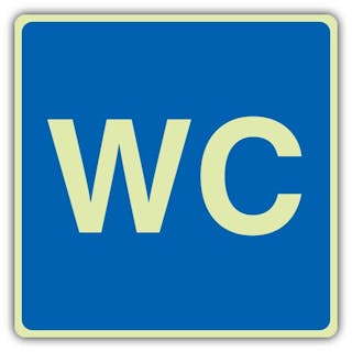 Photoluminescent WC Symbol 