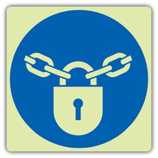 Photoluminescent Padlock Symbol