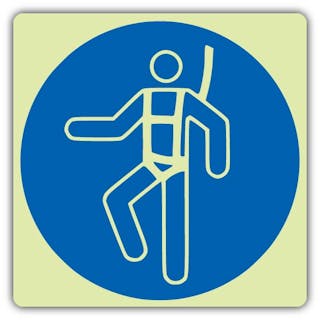 Photoluminescent Safety Harness Symbol