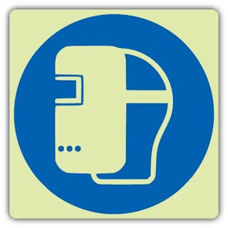 Photoluminescent Welding Mask Symbol